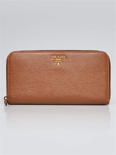 prada wallet vitello gold tone caramel|Caramel Small Saffiano Leather Wallet .